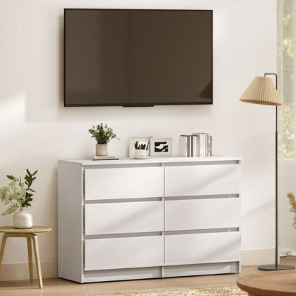 Commode moderne six tiroirs pour chambre et salon
