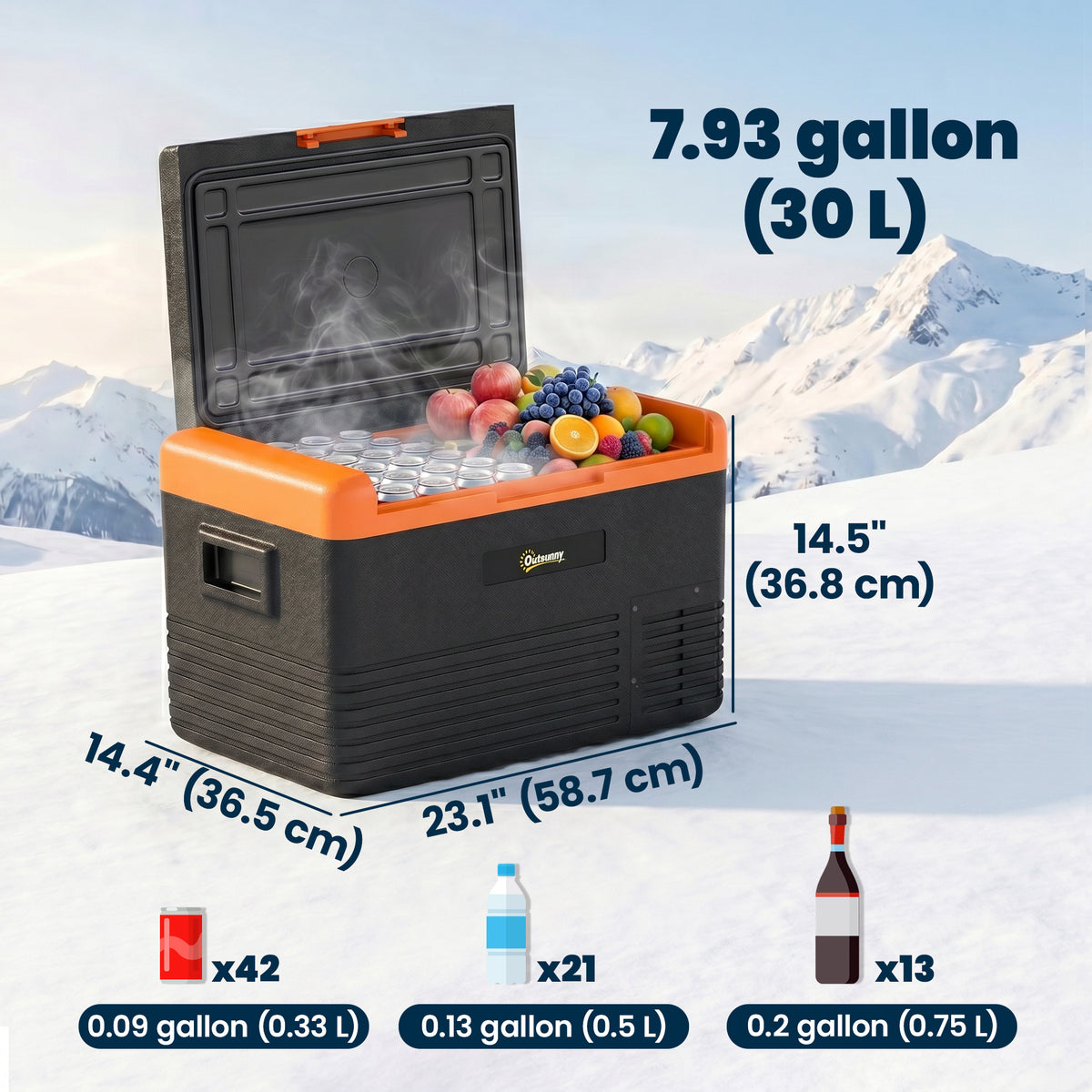 Glacière portable pour voiture 30 litres