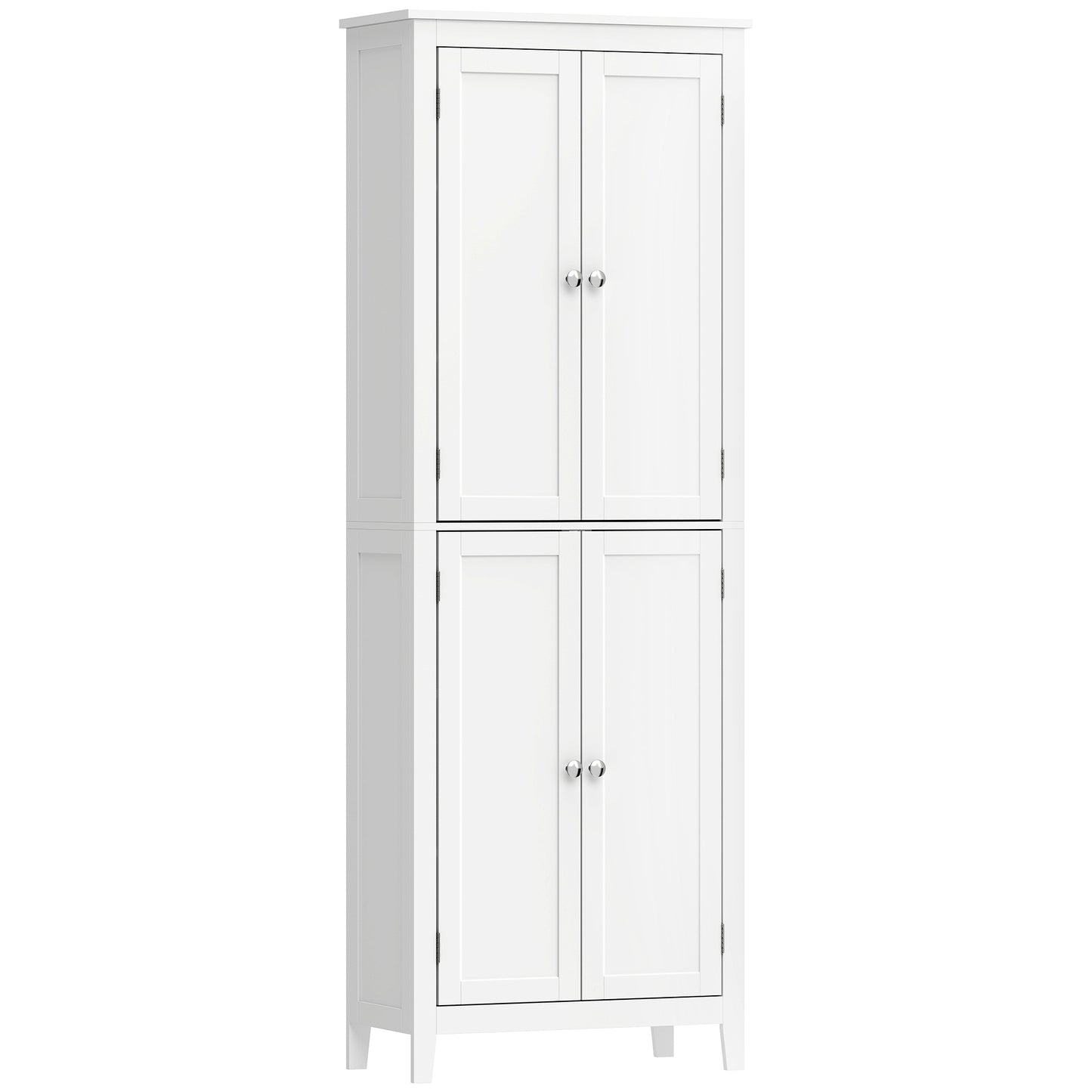 Armoire salle de bain étroite autoportante à étagères ajustables