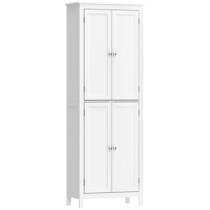 Armoire salle de bain étroite autoportante à étagères ajustables