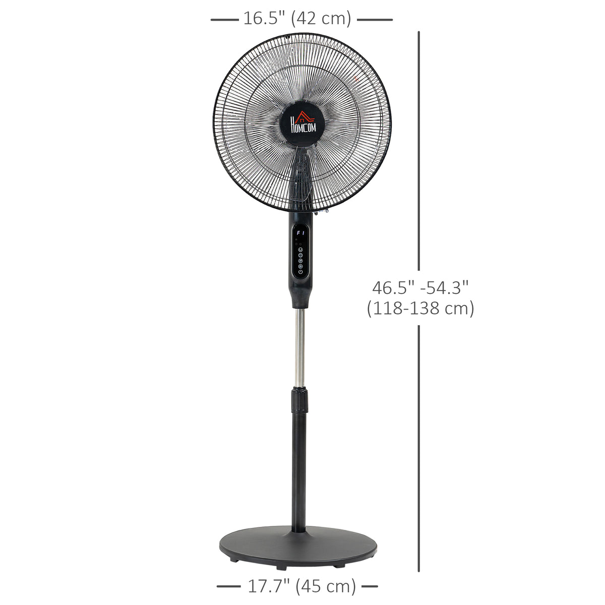 Ventilateur sur pied avec télécommande hauteur réglable
