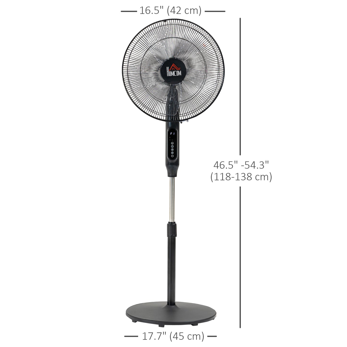 Ventilateur sur pied avec télécommande et minuterie