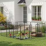 Enclos pour chien 12 panneaux avec portillon 99 cm