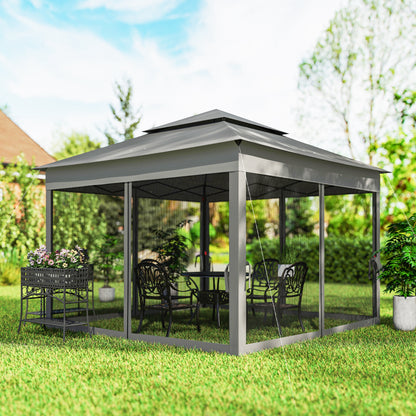 Tente pop-up 2 niveaux avec moustiquaire 335 x 335 cm