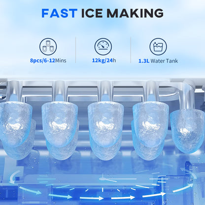 Machine à glace compacte avec poignée 26 lb/24 h