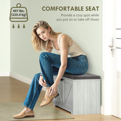 Banc de rangement à chaussures capitonné