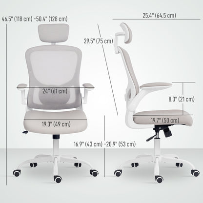 Chaise de bureau ergonomique mesh avec appui-tête ajustable