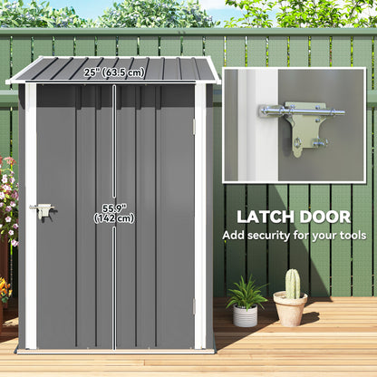 Remise de jardin en acier galvanisé avec porte verrouillable