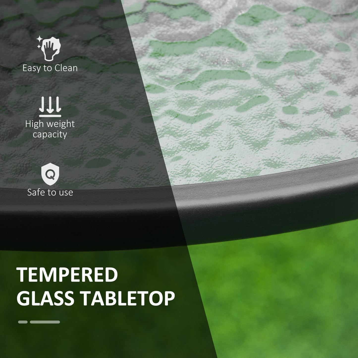 Table de patio ronde avec trou pour parasol