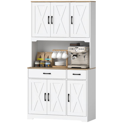 Armoire de cuisine haute style rustique à portes