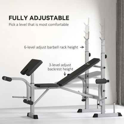 Banc de musculation réglable avec support de squat
