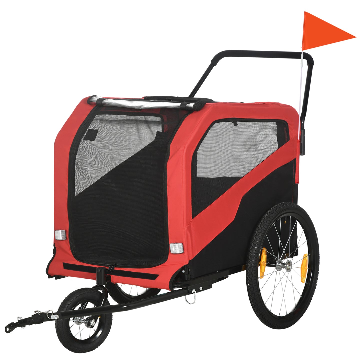 Remorque vélo chien 2-en-1 grands chiens 30 kg