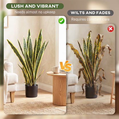 Plante artificielle Sansevieria 21 feuilles 76 cm