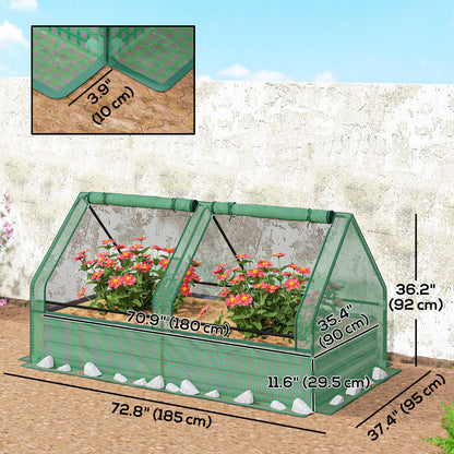 Jardinière surélevée 2-en-1 avec mini-serre