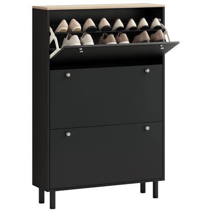 Armoire à chaussures 3 tiroirs rabattables 24 paires