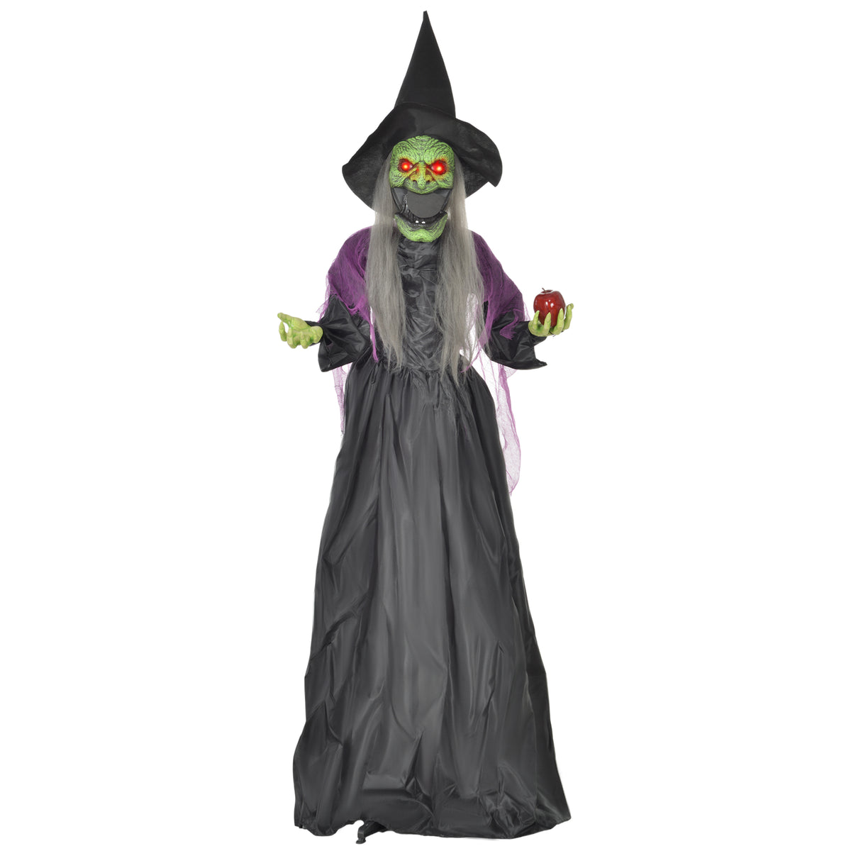 Sorcière animatronique grandeur nature Halloween sonore
