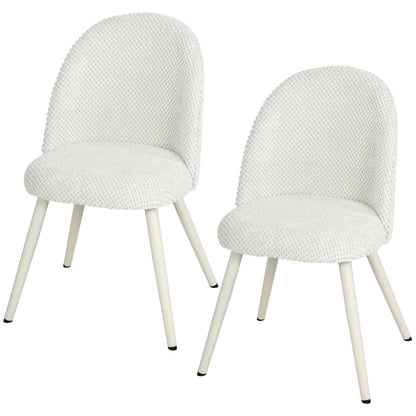 Chaises de salle à manger velours rembourrées — lot de 2