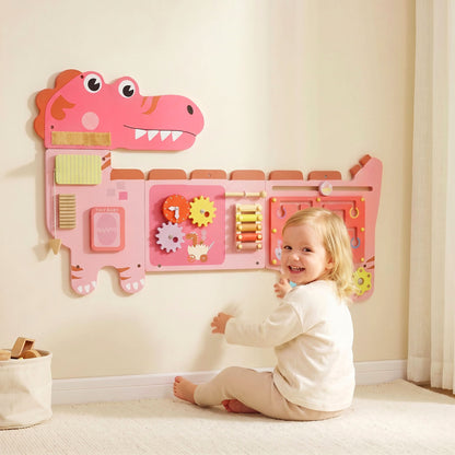 Tableau d'activités Montessori mural thème dinosaure
