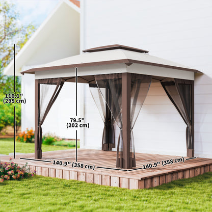 Tonnelle pop-up avec murs en maille 366 x 366 cm