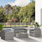 Outsunny 4 Pcs Rattan Patio Set - Thick Cushions, Mixed Grey