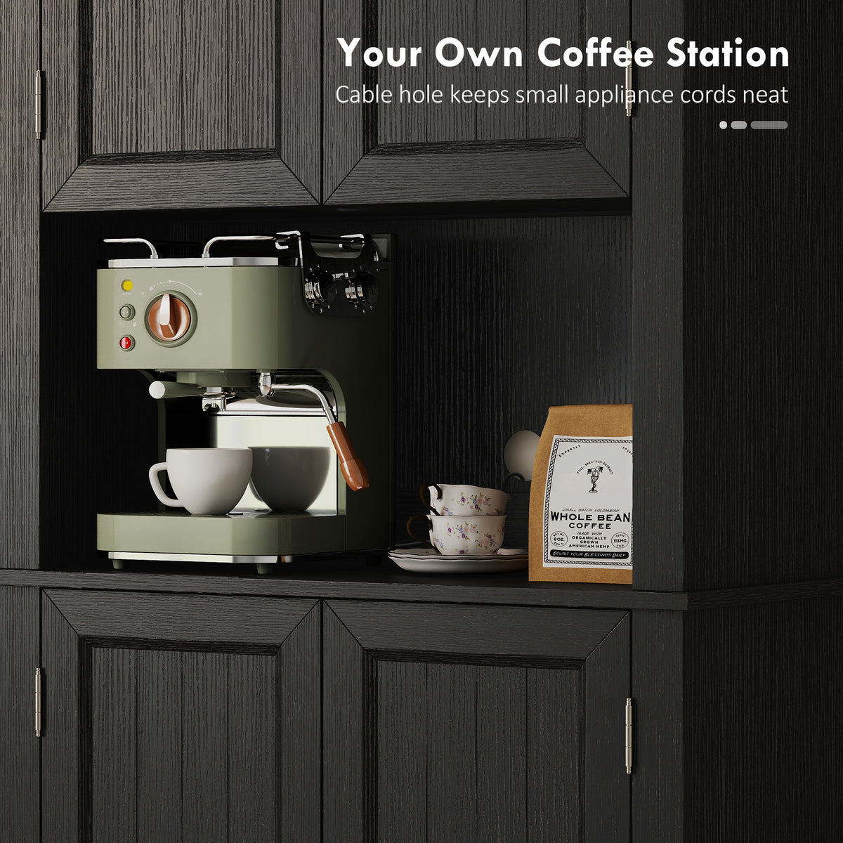Armoire de cuisine autoportante avec rangement
