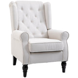 Fauteuil d'accent capitonné à dossier ailé en polyester