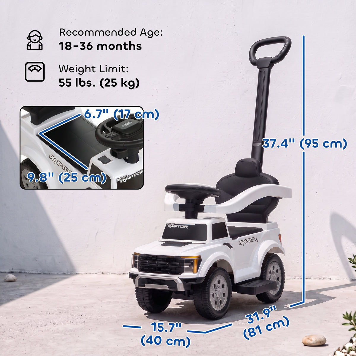 Voiture pousseur 3-en-1 pour tout-petits