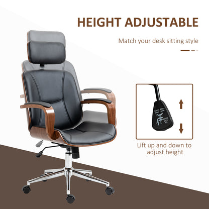 Chaise de bureau ergonomique en similicuir