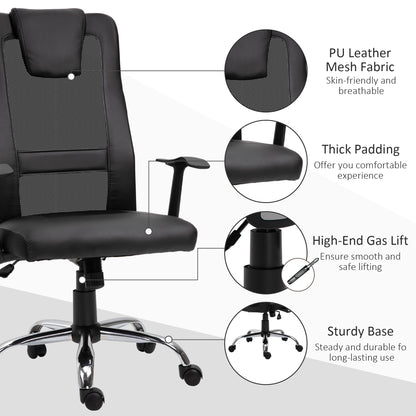 Chaise de bureau ergonomique dossier haut en maille