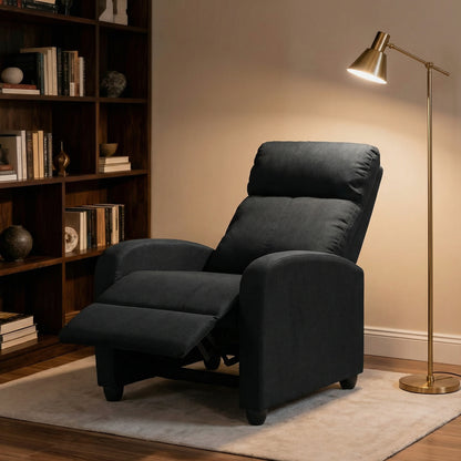 Fauteuil inclinable manuel rembourré lin pour salon