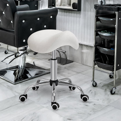 Tabouret selle ergonomique à roulettes réglable