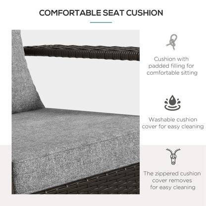 Fauteuil Adirondack rotin extérieur avec coussins