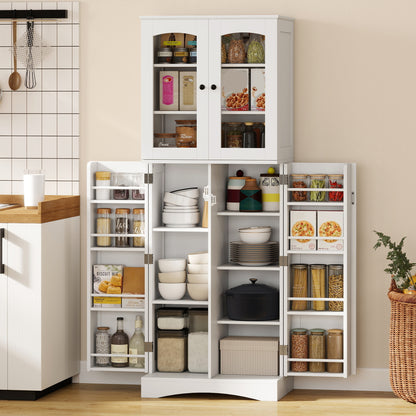 Armoire de cuisine garde-manger avec portes en acrylique