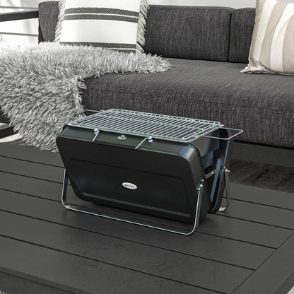 BBQ portable format valise métal charbon