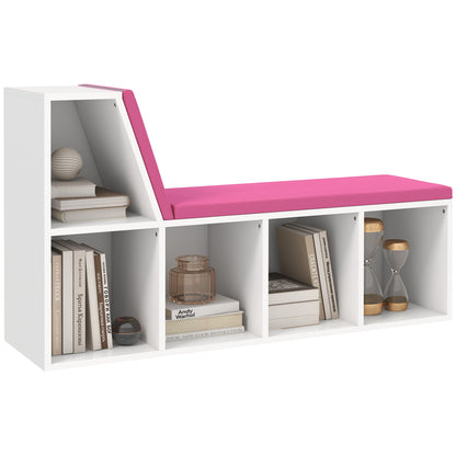 Bibliothèque 5 cubes avec banc de lecture rembourré