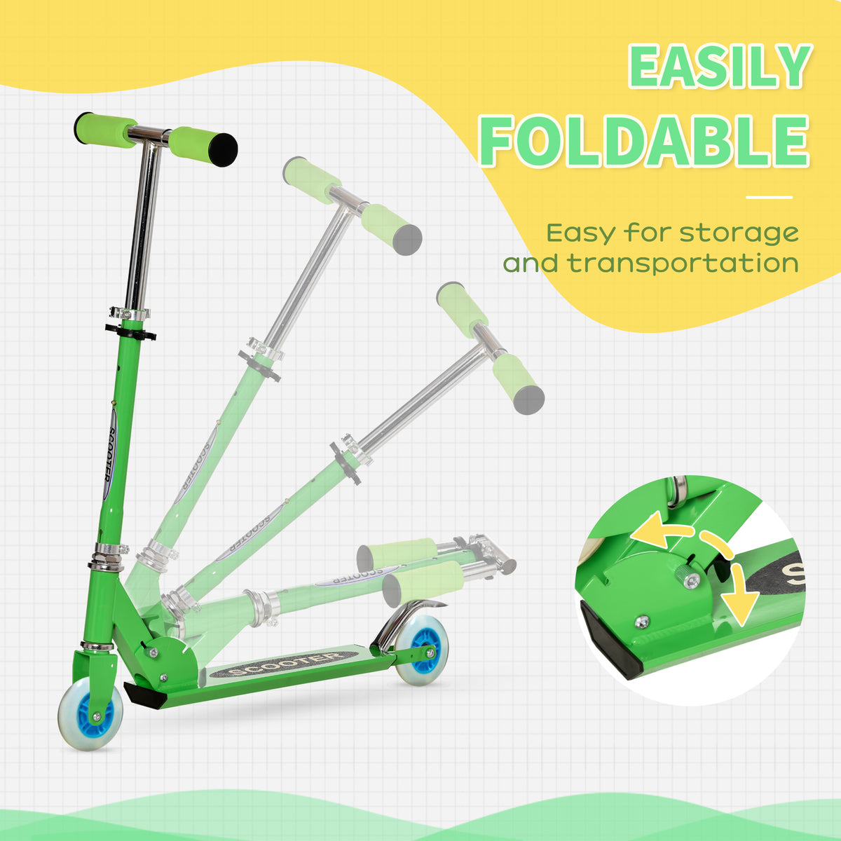 Trottinette des neiges pliable 2 en 1