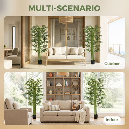 Arbre de bambou artificiel en pot — Vert