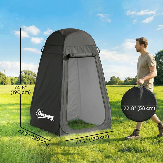 Tente de douche escamotable avec sac de transport