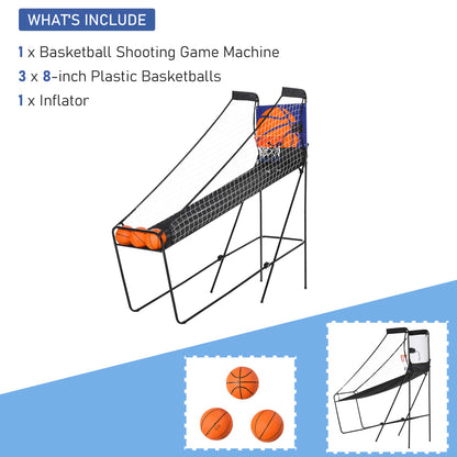 Système de basketball d'arcade pliant pour deux joueurs