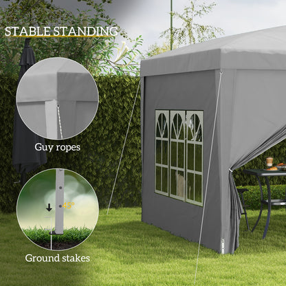 Tente de jardin escamotable 3 x 3 m avec sac de transport