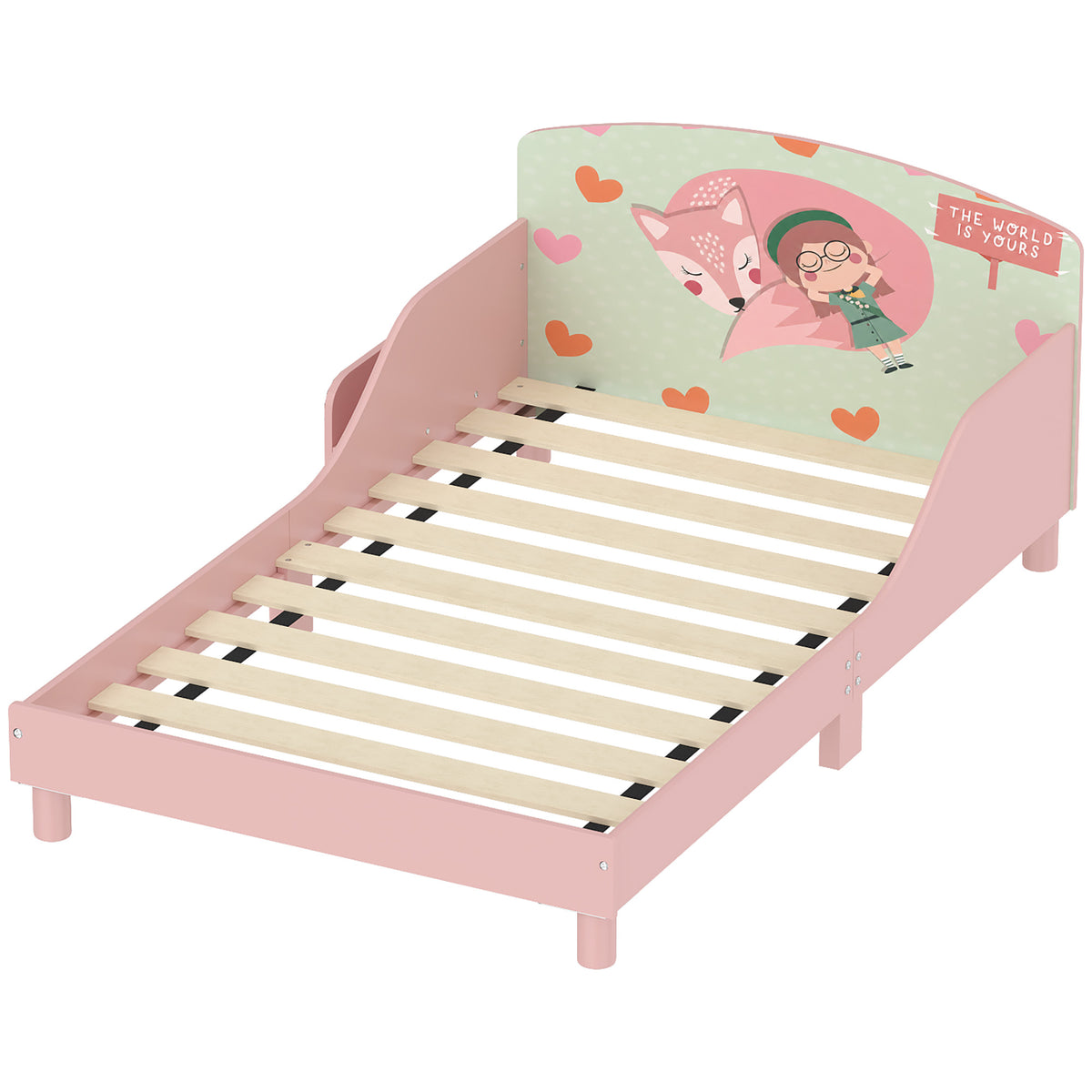 Toddler Bed with Bedside Storage
