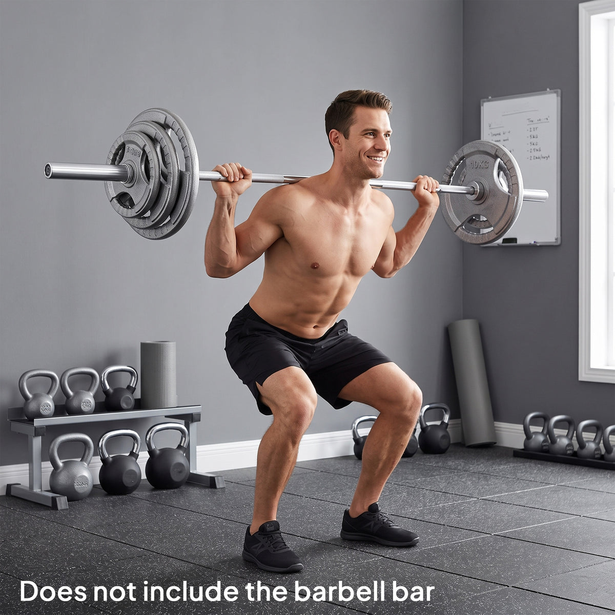 Ensemble de disques de musculation poignées — Lot de 6