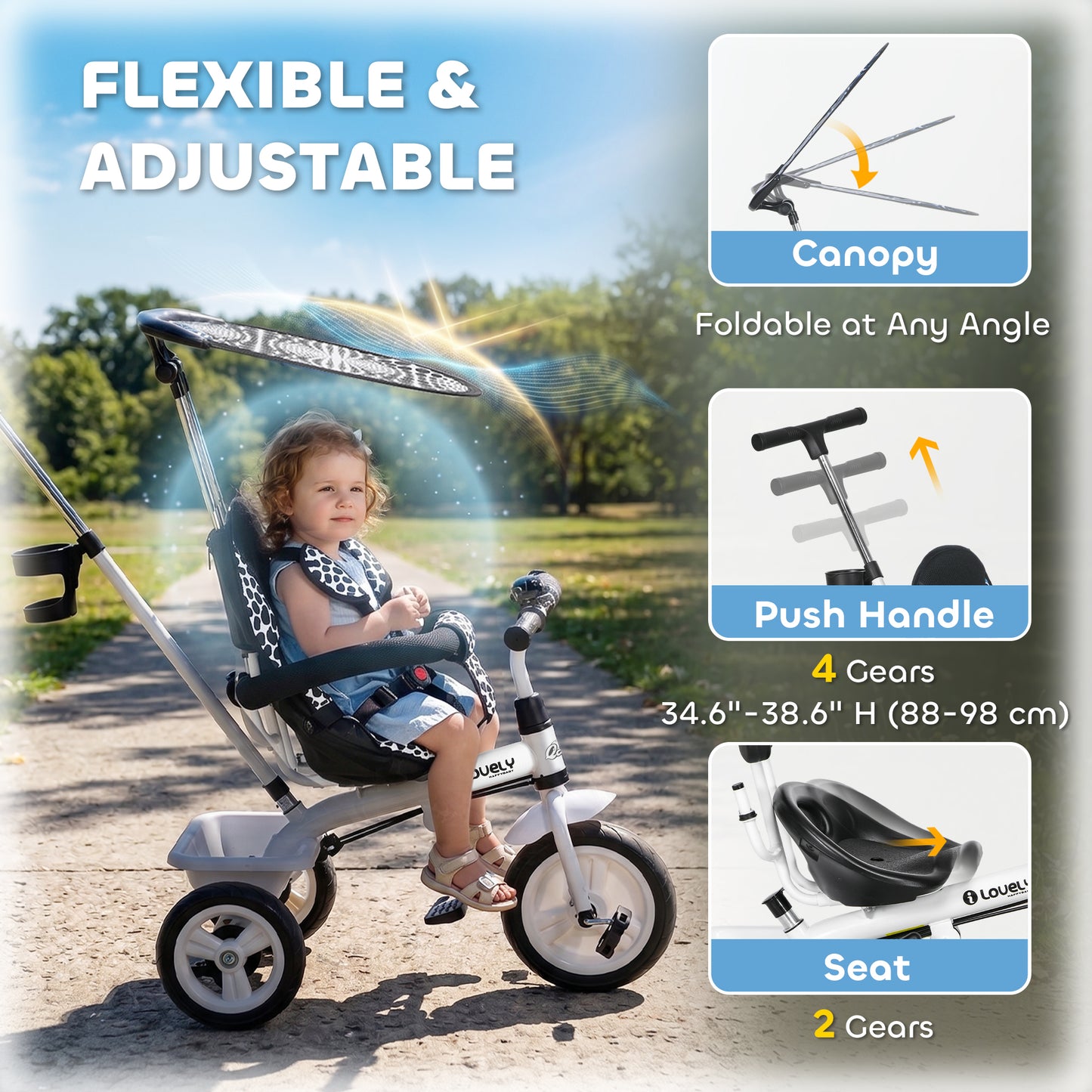 Tricycle évolutif 6-en-1 pour tout-petits