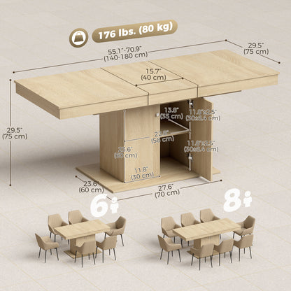 Table à manger extensible avec rangement