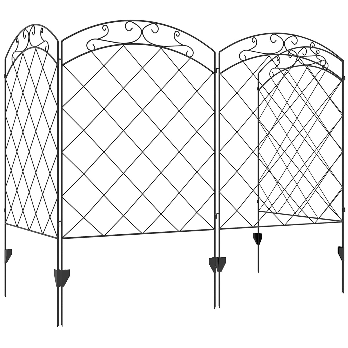 Clôture décorative de jardin — pack de 4, barrière anti-animaux