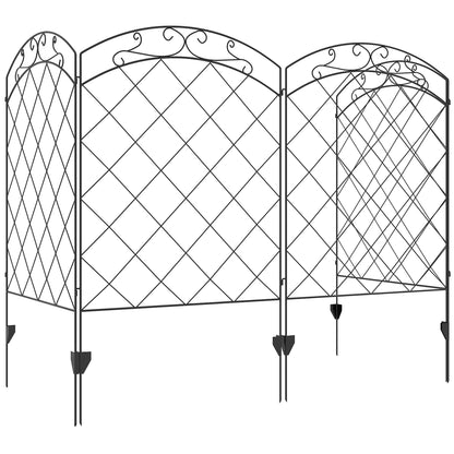 Clôture décorative de jardin — pack de 4, barrière anti-animaux