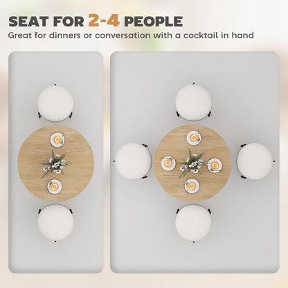 Table ronde industrielle compacte 80 cm