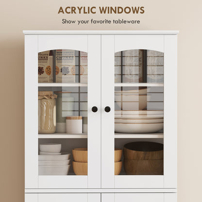 Armoire de cuisine garde-manger avec portes en acrylique