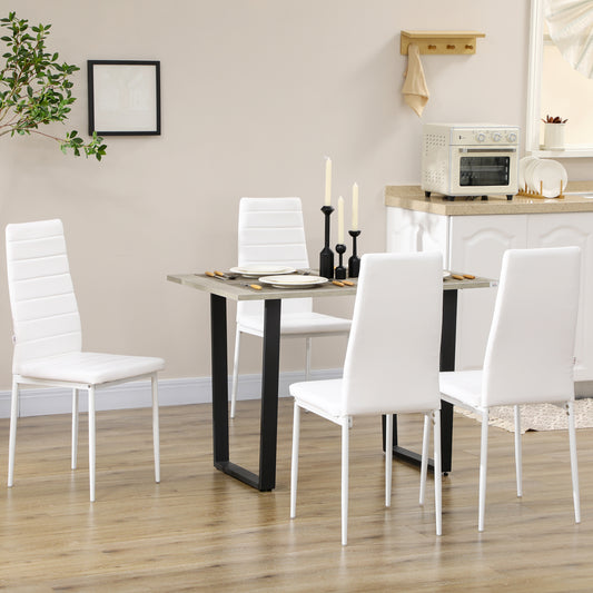 Chaises de salle à manger modernes en similicuir — Lot de 4