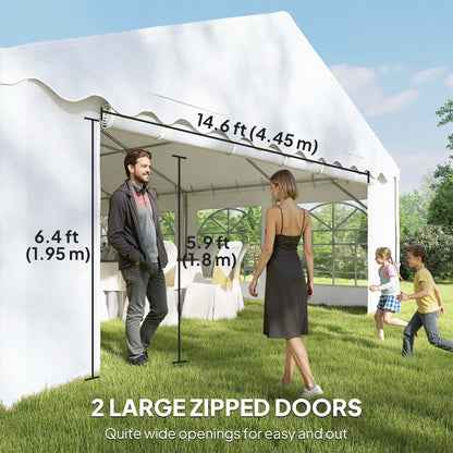 Tente de réception extérieure 6 x 12 m — 12 fenêtres